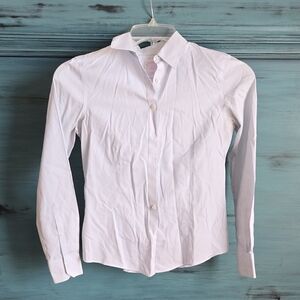 Brooks Brothers Classic White & Blue Striped Blouse